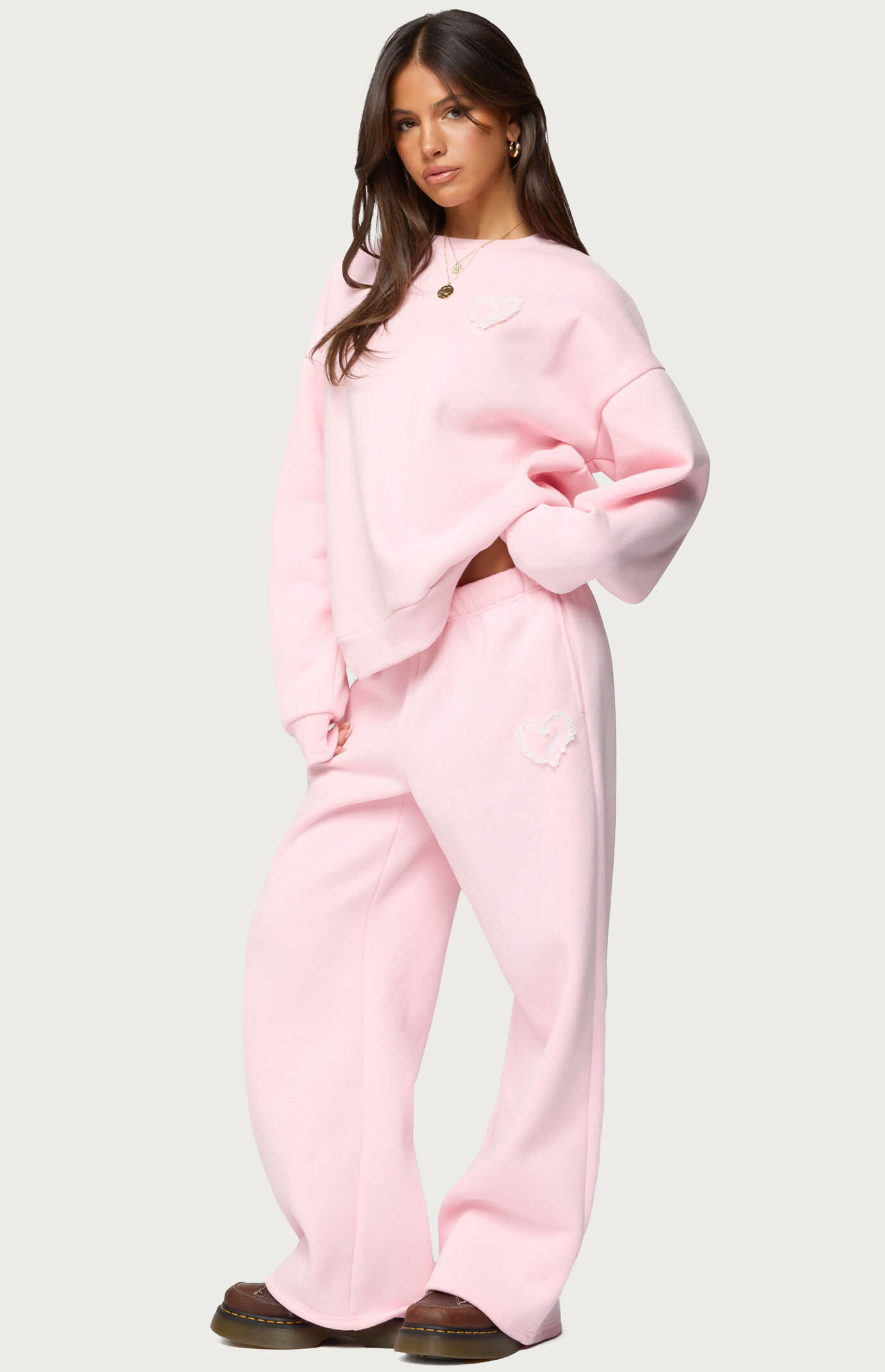 Edikted Love Wide Leg Sweatpants