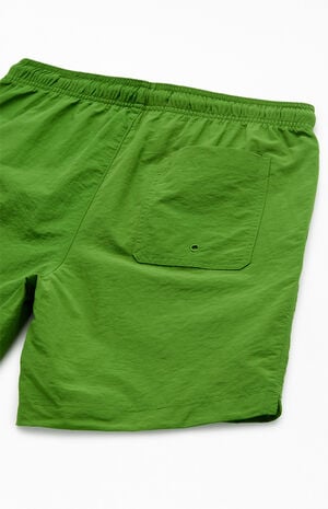 Green Solid Collegiate 6.5" Swim Trunks image number 4