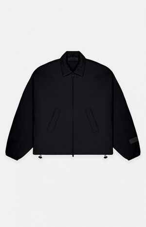 Women's Jet Black Filled Bomber Jacket image number 1