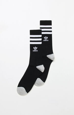 adidas Roller Black & White Crew Socks | PacSun
