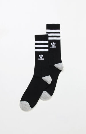Roller Black & White Crew Socks image number 1