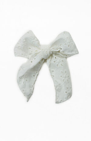 Eyelet Bow Hair Clip image number 1