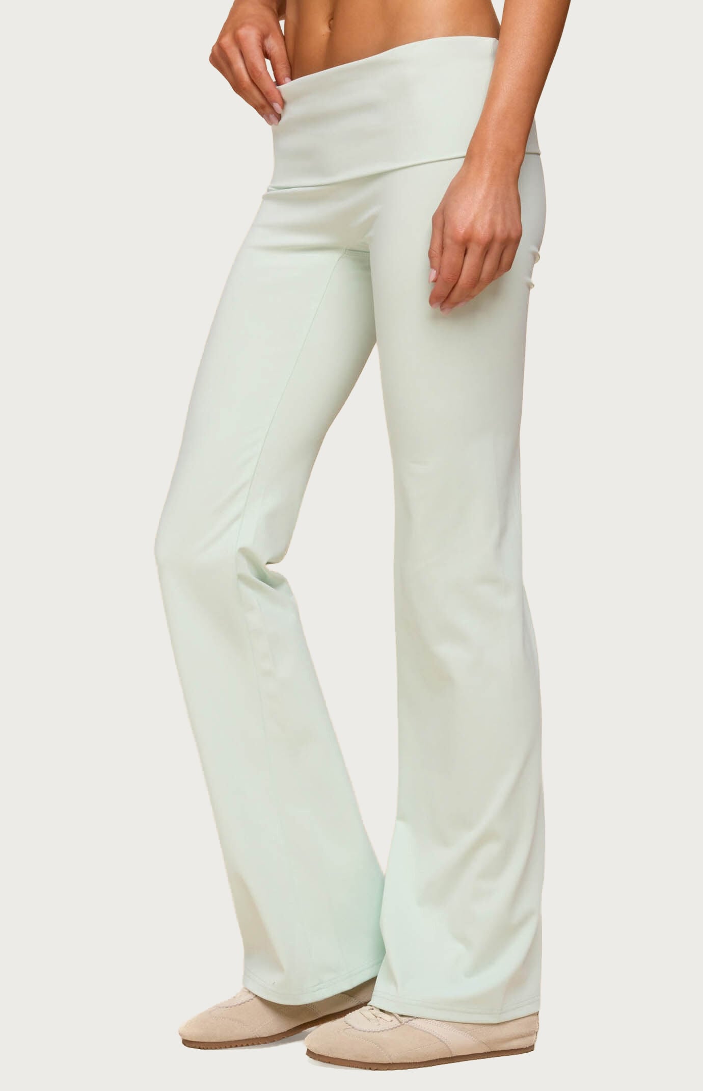Edikted Oriane Foldover Flared Leggings