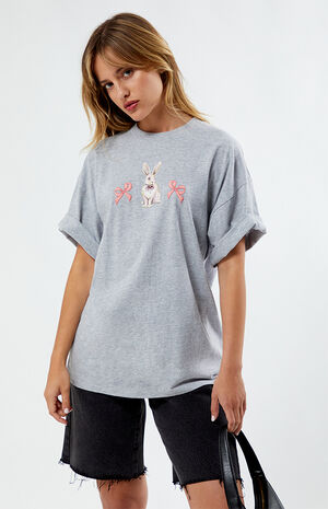Bunny Bow Oversized T-Shirt image number 1