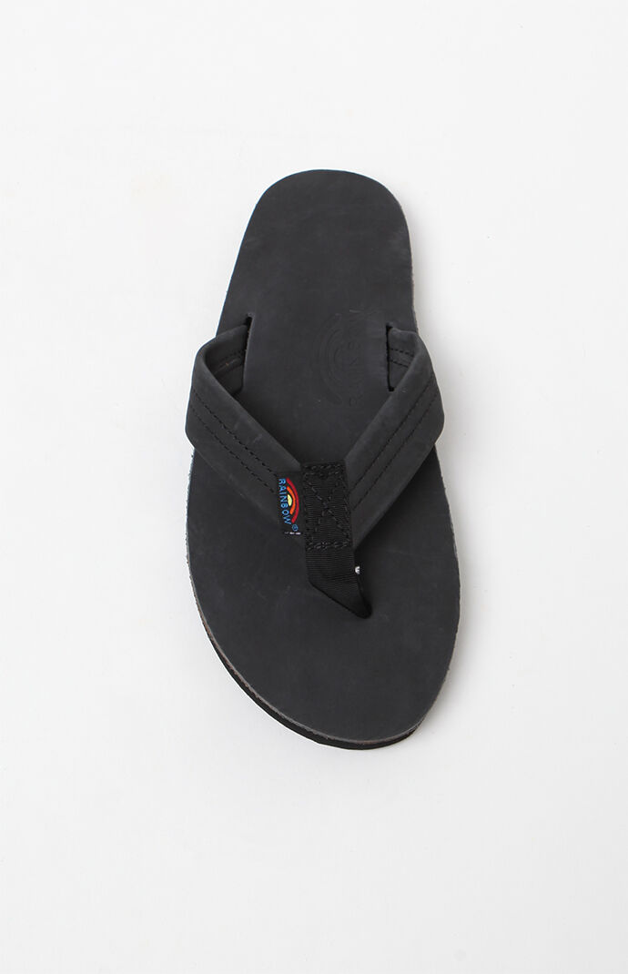 Premier Single Layer Black Flip Flops