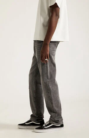 Cade Straight Jeans Ripped Black Wash image number 3