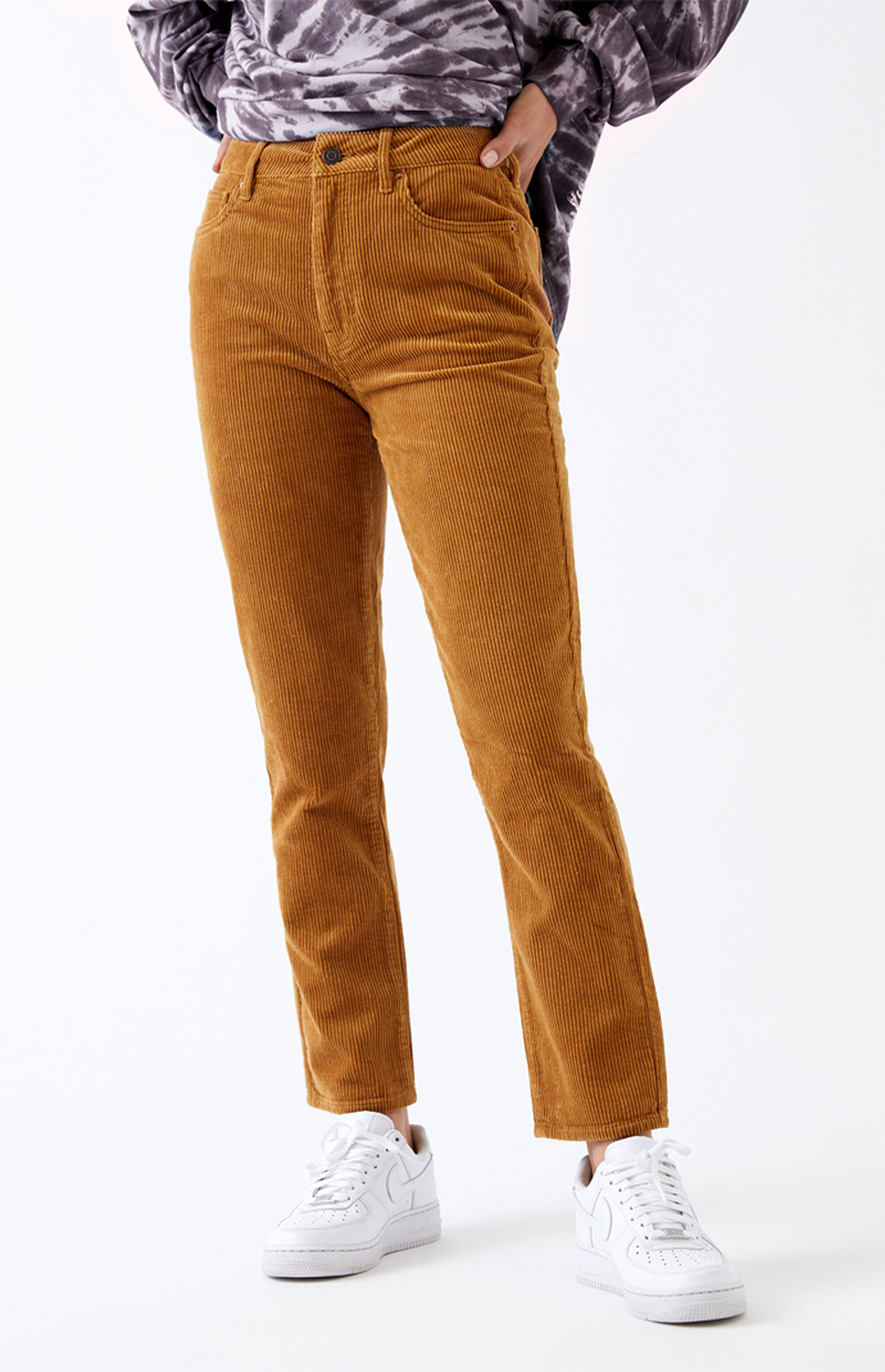 PacSun Tan Corduroy Mom Pants PacSun