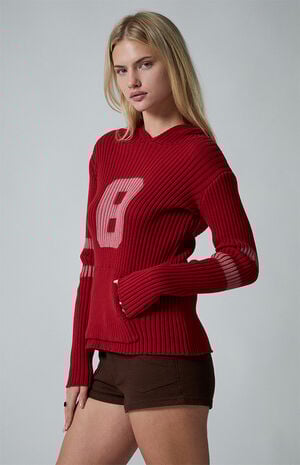 Number Knit Hoodie image number 4