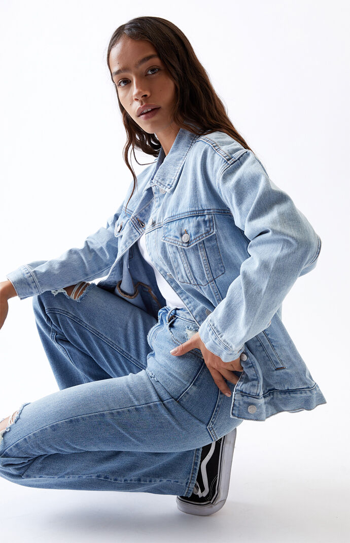 oversized trucker denim jacket