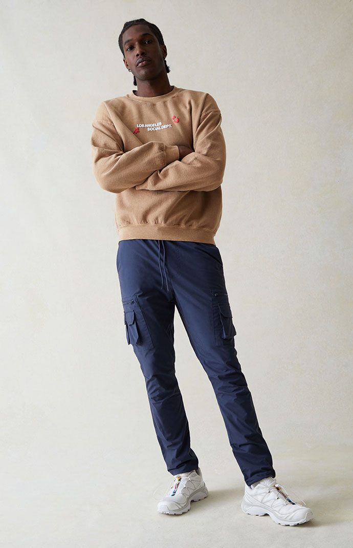 Blue online stretch pants