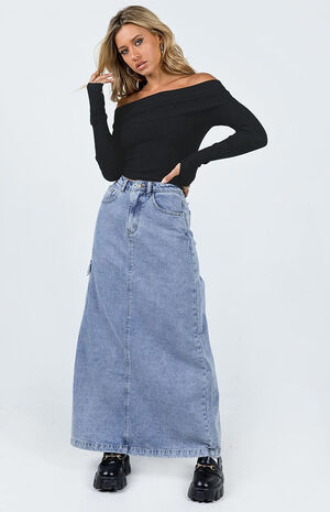 Eco Black Morley Off-The-Shoulder Sweater image number 3