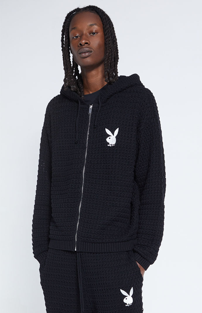 Playboy By PacSun Crochet Zip Hoodie PacSun