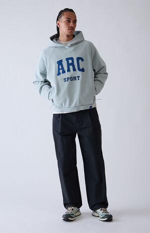 Blue Raglan Sport Fleece Hoodie image number 5