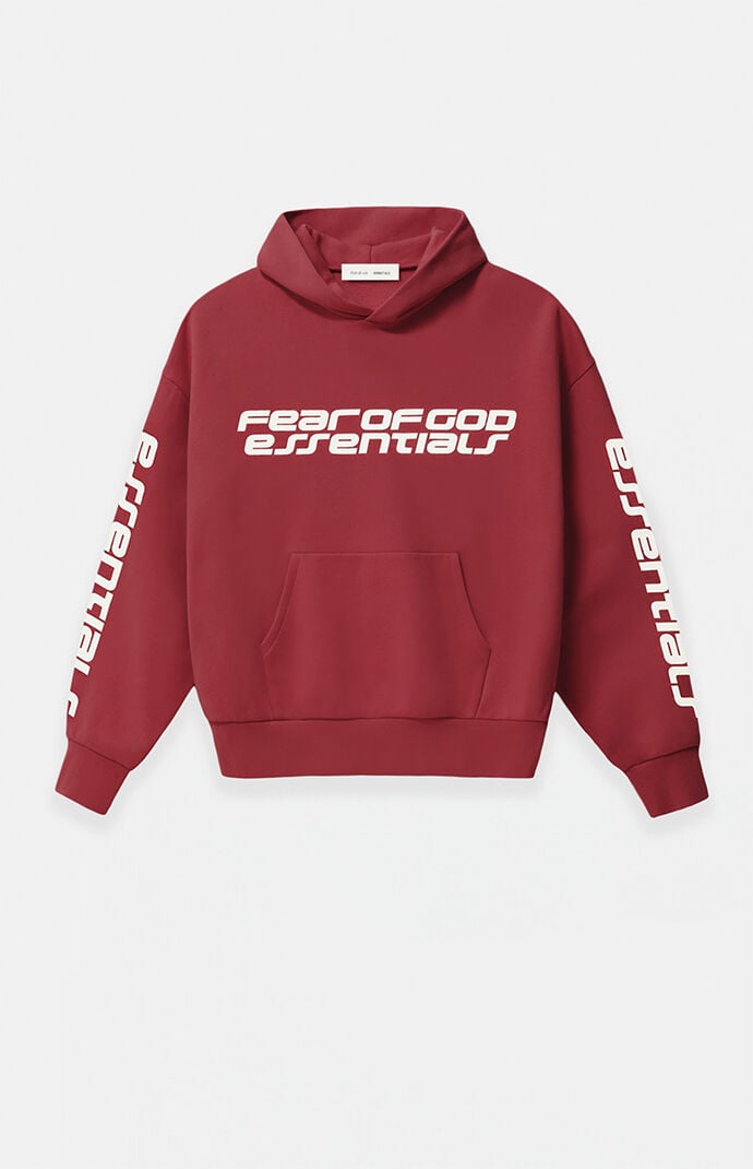 トップス ESSENTIALS FEAR OF GOD Fear of God Essentials Womens Fleece Cropped Hoodie – Extra Butter