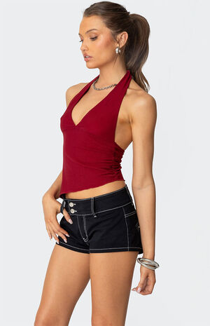 Rhett Asymmetric Hem Halter Top image number 3