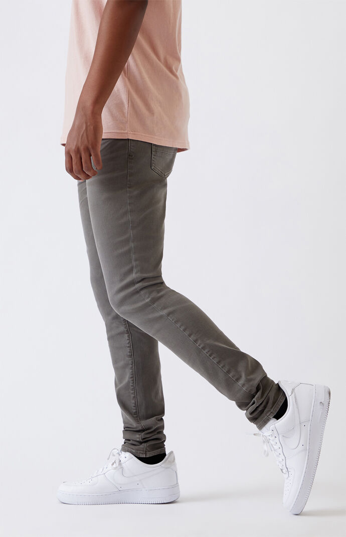 Gray Stacked Skinny Jeans