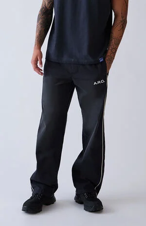 Black Active Vintage Wash Track Pants image number 4