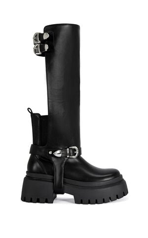 Women's Rampage Black 2-Way Combat Boots image number 1