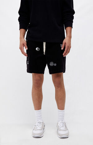 Embroidered Corduroy Volley Shorts image number 3