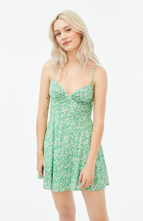 Printed Bodice Mini Dress