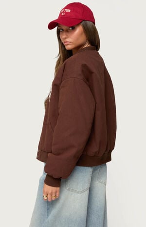Big Apple Oversized Bomber Jacket image number 2