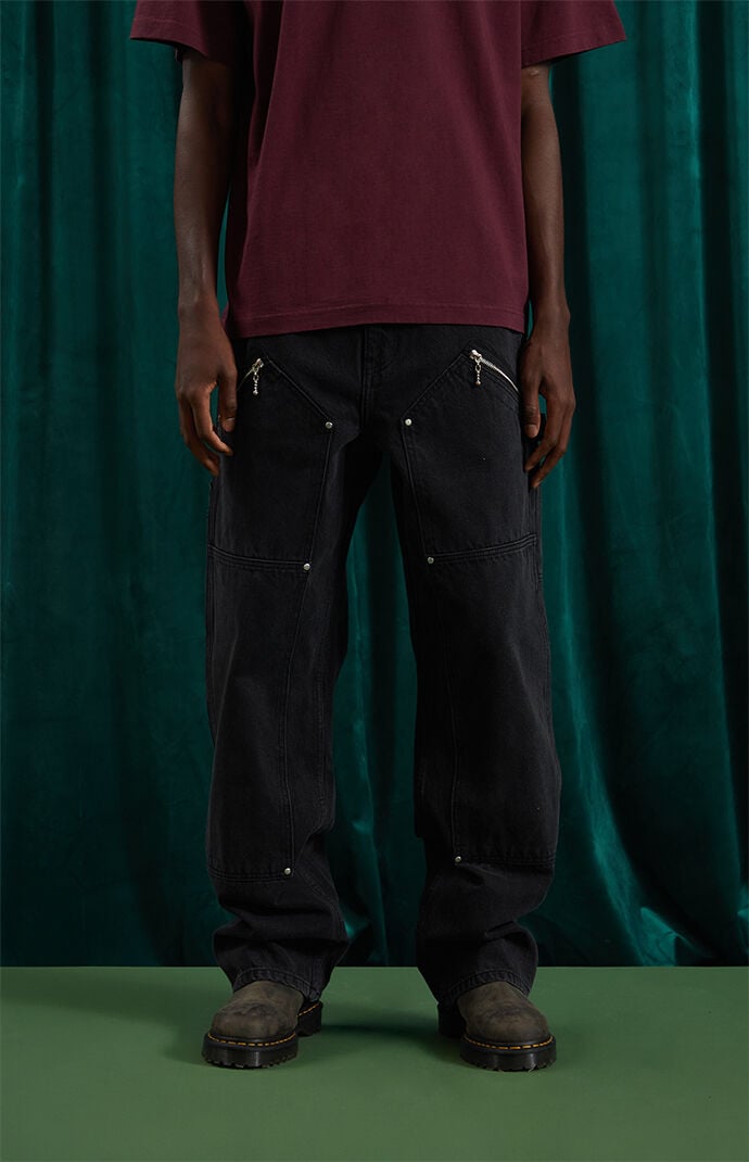 The Met x Pacsun Black Baggy Carpenter Jeans | Pacsun