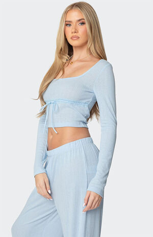 Ren Square Neck Pointelle Top image number 3