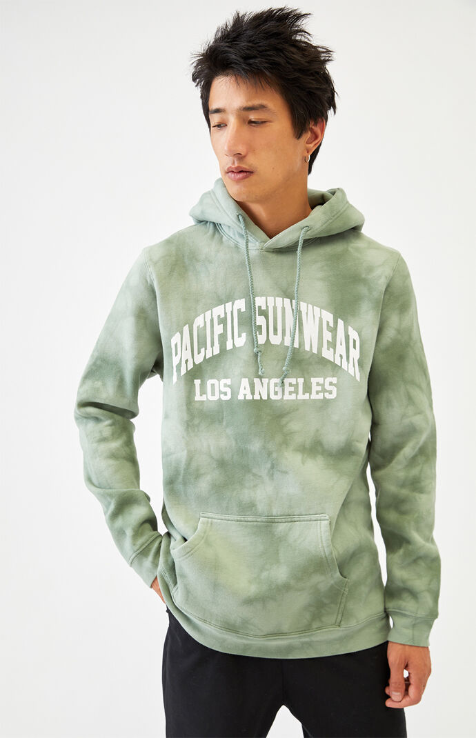 Tie-Dyed Teal LA Hoodie
