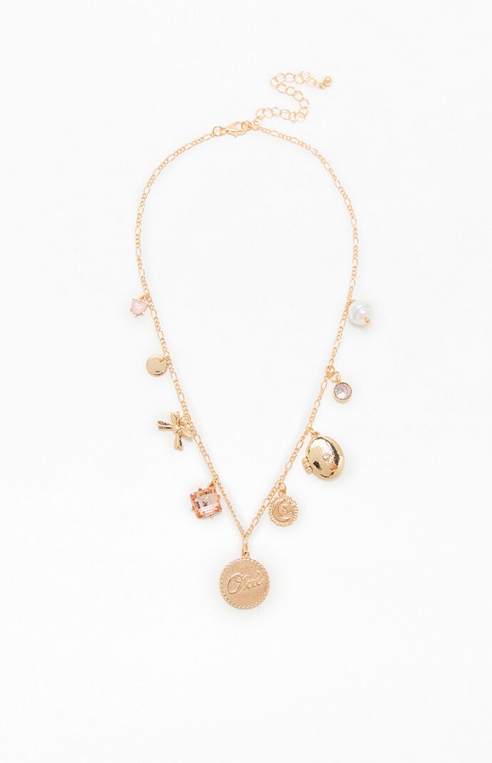 LA Hearts Oui Charm Necklace