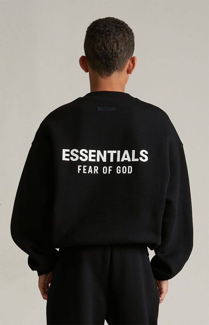 Fear of God Essentials Kids Black Fleece Crew Neck