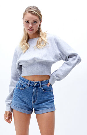 Medium Blue Mom Shorts image number 1