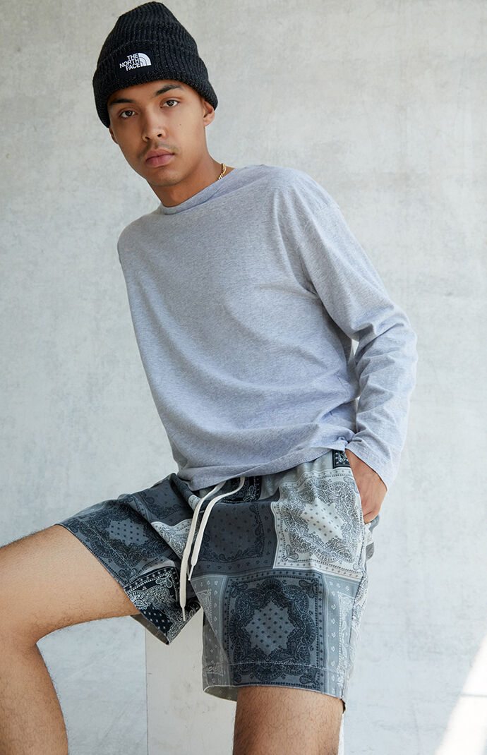 Saul Black Twill Volley Shorts