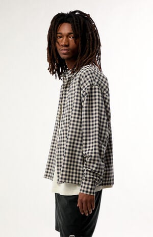Black & White North Plaid Long Sleeve Shirt image number 3