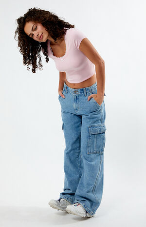 Light Indigo '94 Baggy Cargo Jeans image number 2