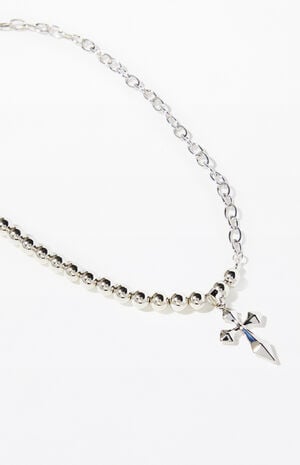 Pacsun Cross Pearl Necklace PacSun
