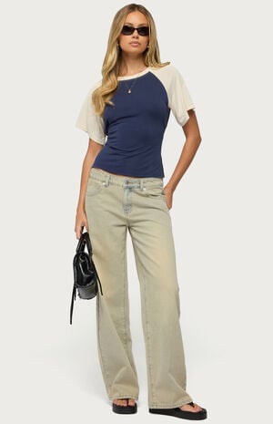 Fraise Contrast Raglan Top image number 5