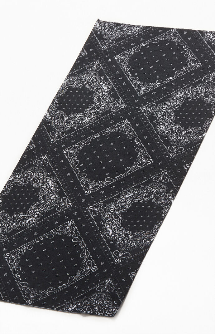 Black Paisley Multiclava Face Mask