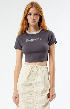 By PacSun King Of Beers Cropped T-Shirt image number 1
