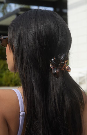 3 Pack Tortoise Plumeria Hair Claw Clips image number 2