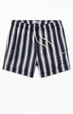Boardwalk Striped Seersucker 4.5'' Swim Trunks image number 1