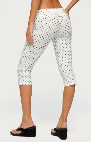 Eloisa Polka Dot Foldover Capri Pants image number 3
