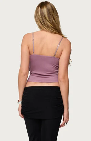 Layered Bra Cowl Neck Top image number 3