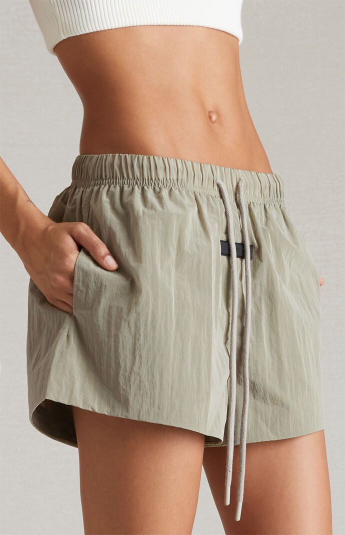 Fear of God Essentials Women's Garden Yellow Crinkle Nylon Running