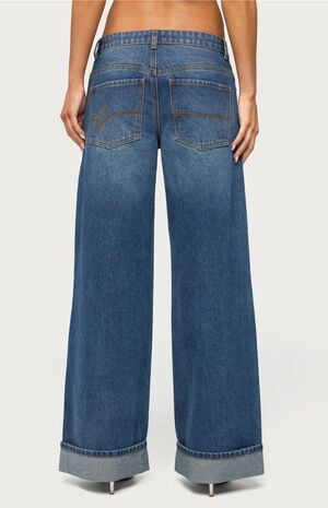 Gatz Cuffed Low Rise Wide Leg Jeans image number 3