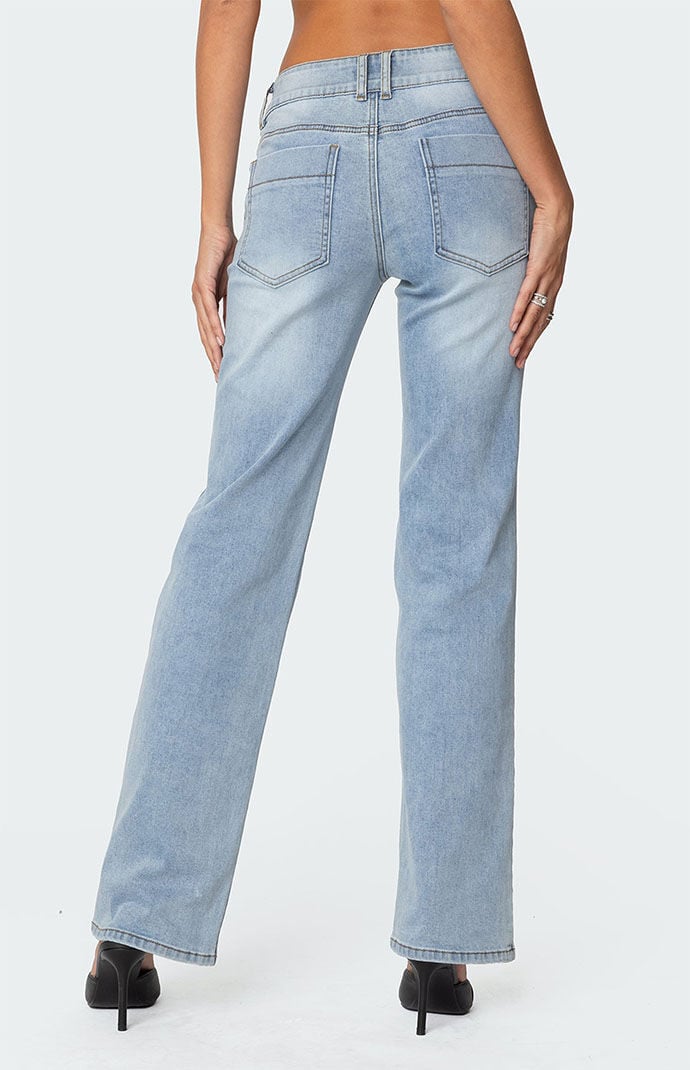 Edikted Avril Boot Cut Low Rise Jeans | PacSun