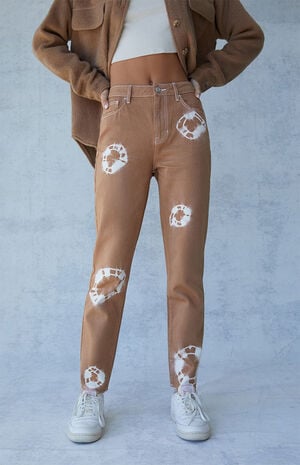 Eco Tan Tie Dye Mom Jeans image number 1