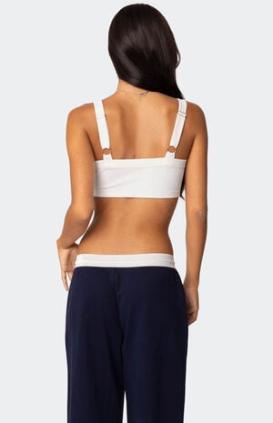 Sariah Contrast Ribbed Crop Top image number 4