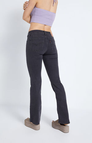 Black Low-Rise Bootcut Jeans image number 4