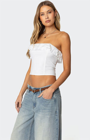 Litsa Ruffled Linen Look Corset image number 4