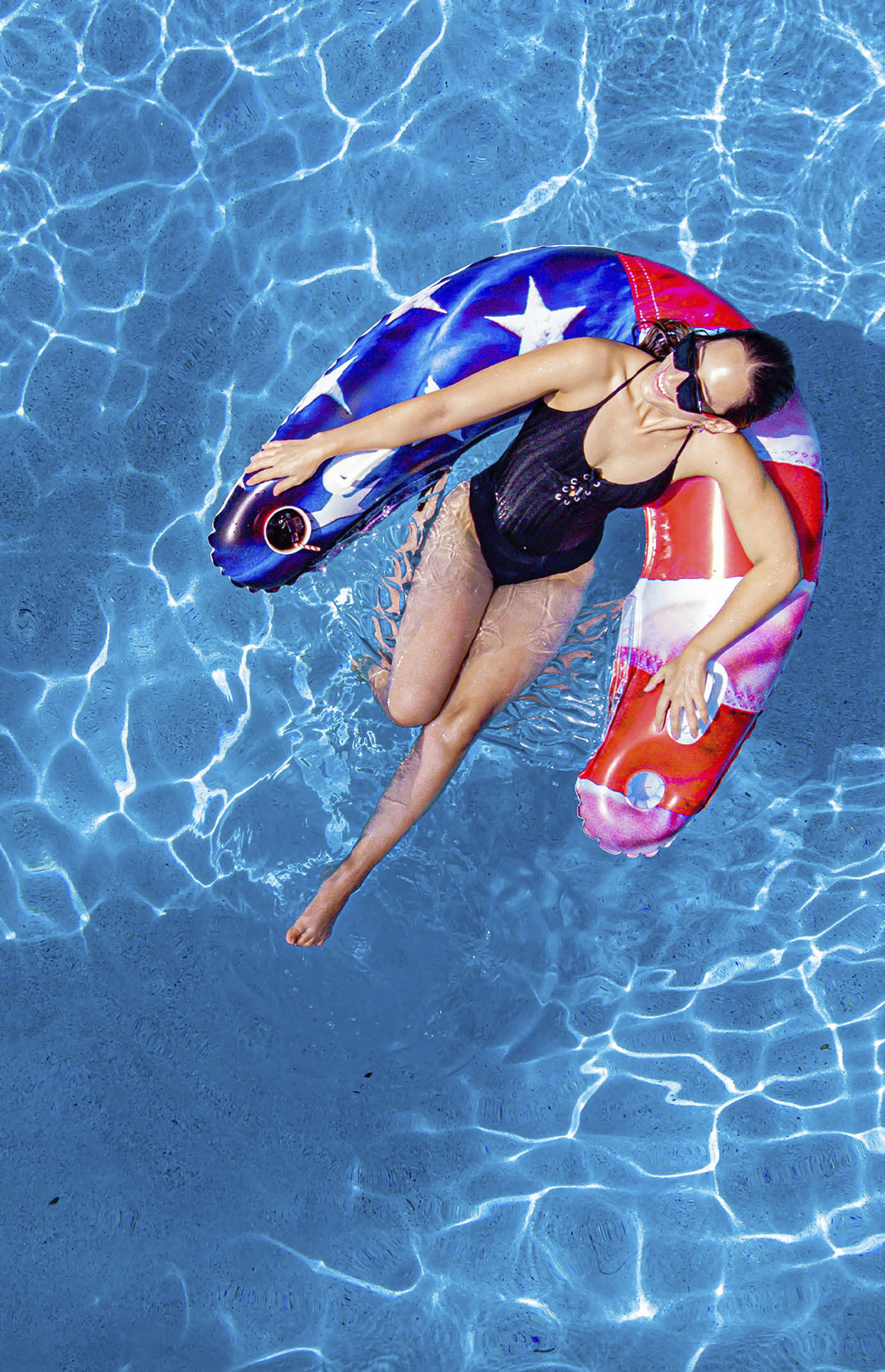 PoolCandy Stars & Stripes Jumbo Sun Chair